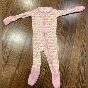 Little Sleepies rainbow zip onesie